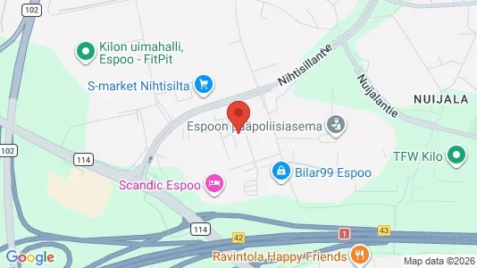 Apartments for rent i Espoo - kort over placeringen