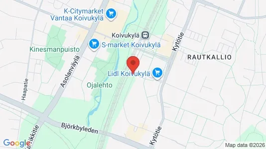 Apartments for rent i Vantaa - kort over placeringen