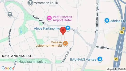 Apartments for rent i Vantaa - kort over placeringen