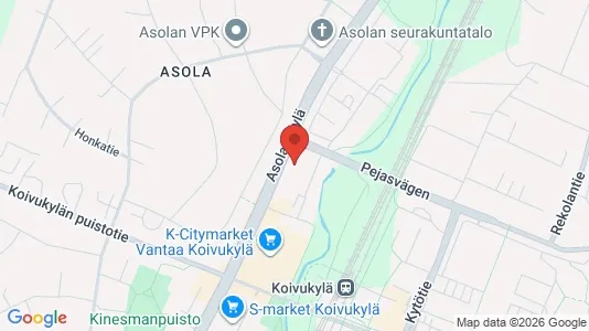 Apartments for rent i Vantaa - kort over placeringen
