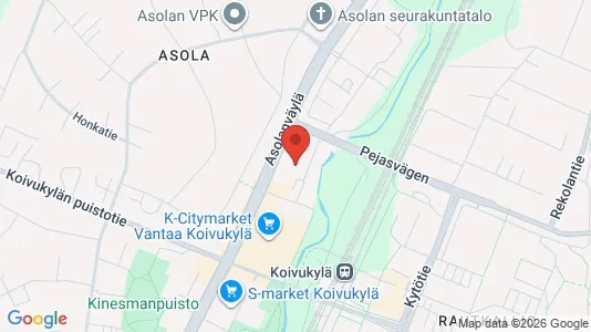 Apartments for rent i Vantaa - kort over placeringen