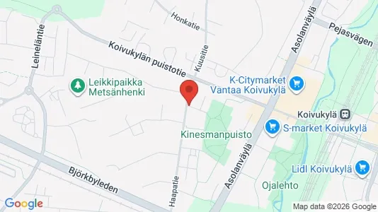 Apartments for rent i Vantaa - kort over placeringen