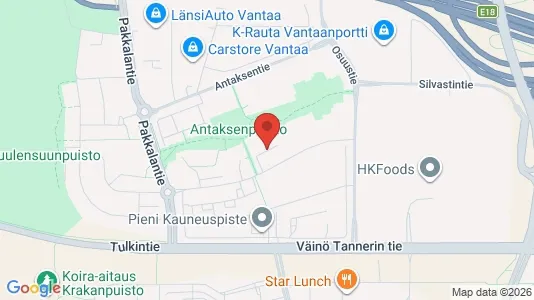 Apartments for rent i Vantaa - kort over placeringen