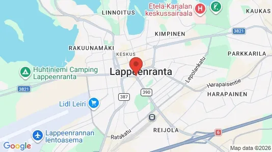 Houses for rent i Lappeenranta - kort over placeringen