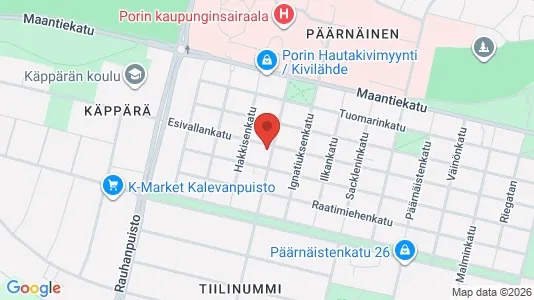Apartments for rent i Pori - kort over placeringen
