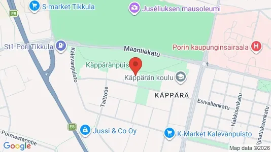 Apartments for rent i Pori - kort over placeringen