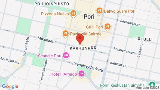Apartments for rent i Pori - kort over placeringen