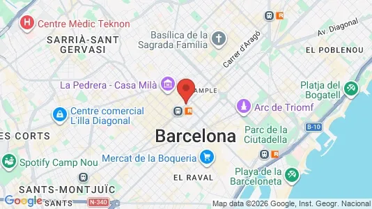 Apartments for rent i Barcelona Eixample - kort over placeringen