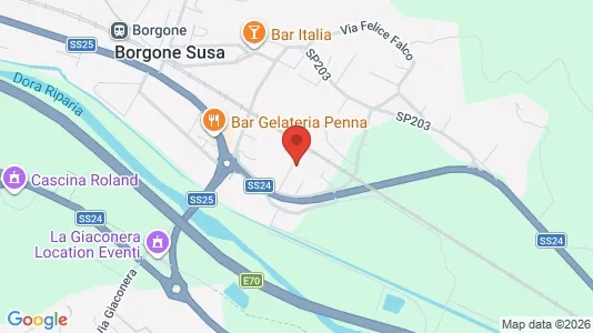 Apartments for rent i Borgone Susa - kort over placeringen