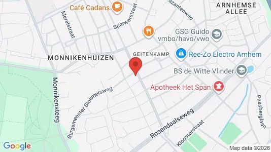 Apartments for rent i Arnhem - kort over placeringen
