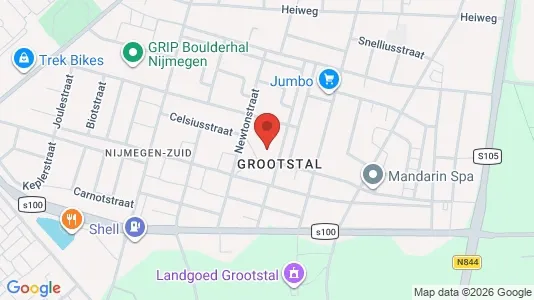 Apartments for rent i Nijmegen - kort over placeringen