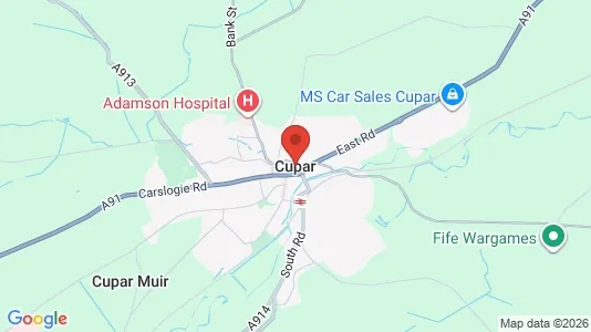 Rooms for rent i Cupar - Fife - kort over placeringen