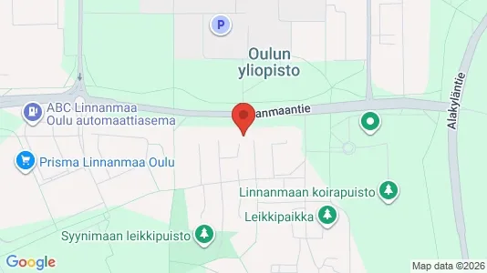 Apartments for rent i Oulu - kort over placeringen