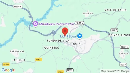 Apartments for rent i Tábua - kort over placeringen