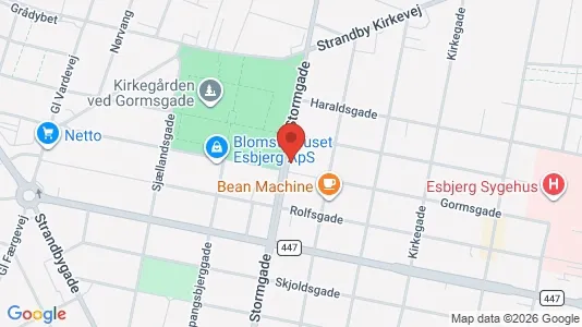 Apartments for rent i Esbjerg Center - kort over placeringen
