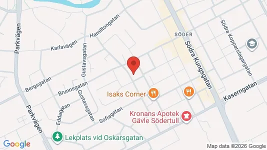 Apartments for rent i Gävle - kort over placeringen