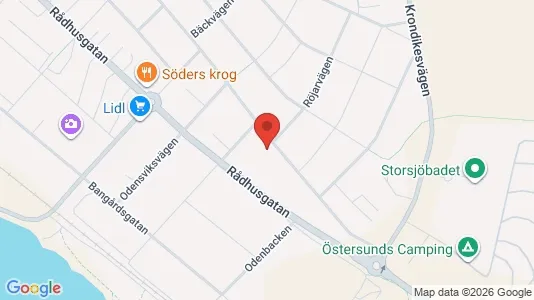 Apartments for rent i Östersund - kort over placeringen