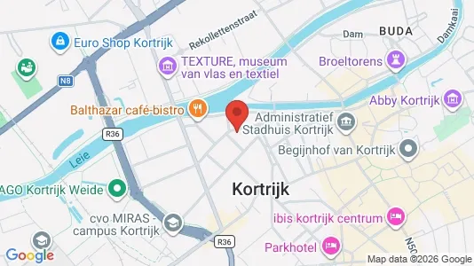 Apartments for rent i Kortrijk - kort over placeringen