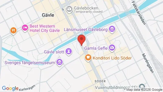 Apartments for rent i Gävle - kort over placeringen