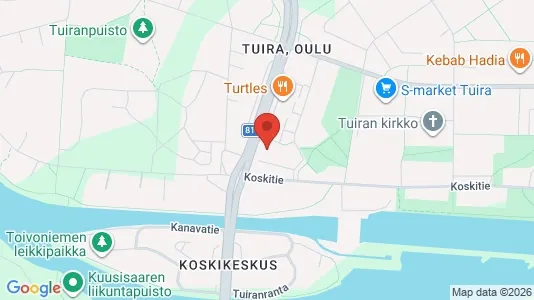 Apartments for rent i Oulu - kort over placeringen