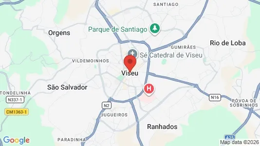Apartments for rent i Viseu - kort over placeringen