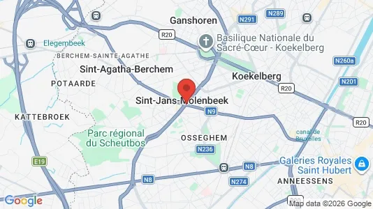 Apartments for rent i Brussels Sint-Jans-Molenbeek - kort over placeringen