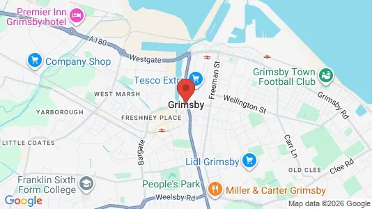 Houses for rent i Grimsby - South Humberside - kort over placeringen