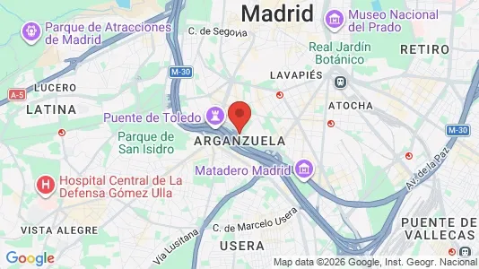 Apartments for rent i Madrid Arganzuela - kort over placeringen