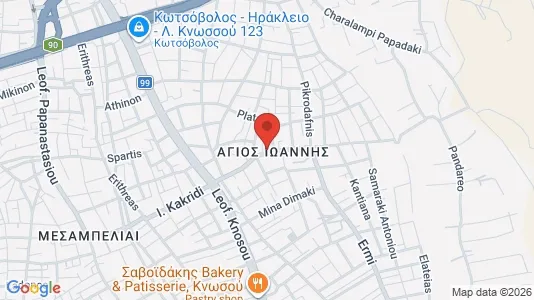 Apartments for rent i Heraklion - kort over placeringen
