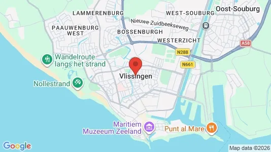 Apartments for rent i Vlissingen - kort over placeringen