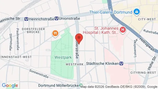 Apartments for rent i Dortmund - kort over placeringen