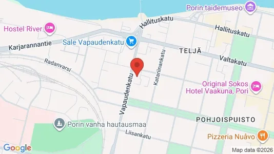 Apartments for rent i Pori - kort over placeringen