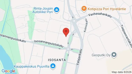 Apartments for rent i Pori - kort over placeringen