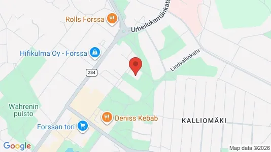 Apartments for rent i Forssa - kort over placeringen