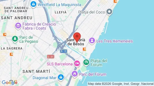 Apartments for rent i Sant Adrià de Besòs - kort over placeringen