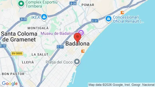 Apartments for rent i Badalona - kort over placeringen