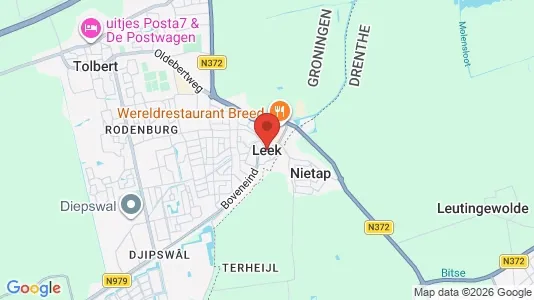 Houses for rent i Leek - kort over placeringen