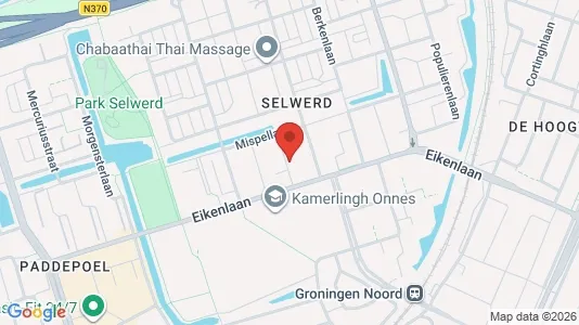 Apartments for rent i Groningen - kort over placeringen