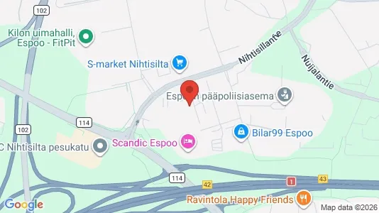 Apartments for rent i Espoo - kort over placeringen