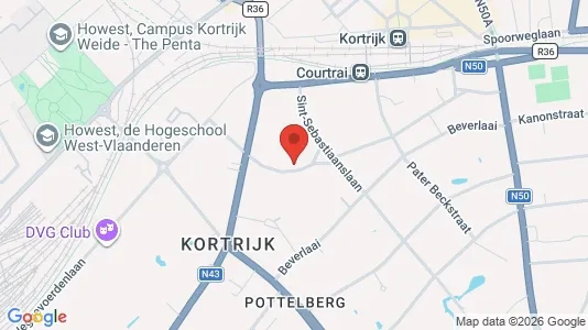 Apartments for rent i Kortrijk - kort over placeringen