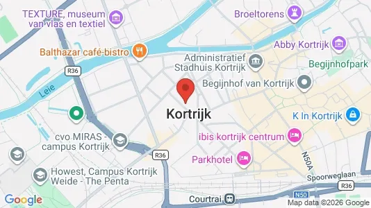 Apartments for rent i Kortrijk - kort over placeringen