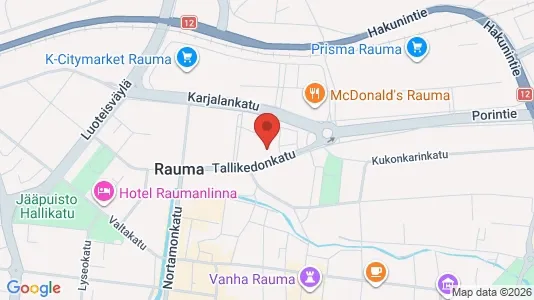 Apartments for rent i Rauma - kort over placeringen