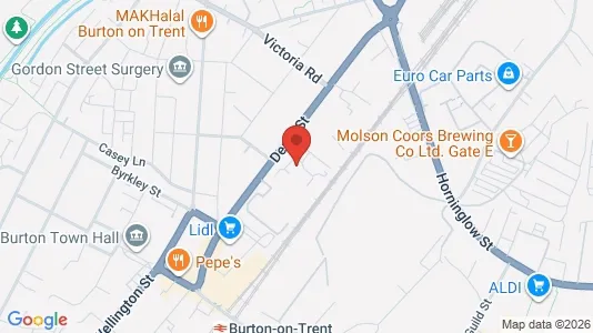 Apartments for rent i Burton-On-Trent - Staffordshire - kort over placeringen