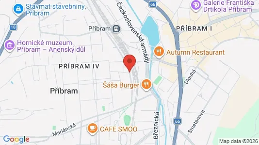 Apartments for rent i Příbram - kort over placeringen