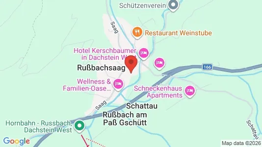 Apartments for rent i Rußbach am Paß Gschütt - kort over placeringen