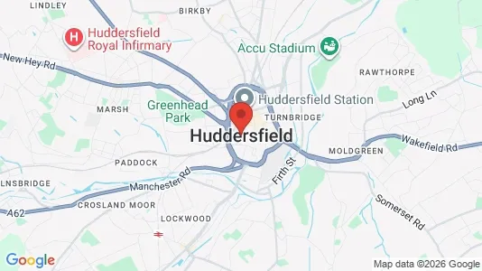 Rooms for rent i Huddersfield - West Yorkshire - kort over placeringen