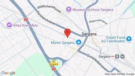 Apartments for rent i Sarganserland - kort over placeringen