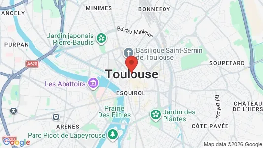 Apartments for rent i Toulouse - kort over placeringen