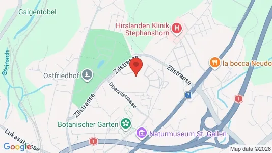 Apartments for rent i Sankt Gallen - kort over placeringen