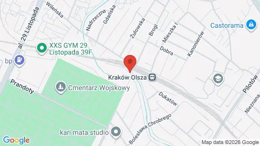Apartments for rent i Kraków Śródmieście - kort over placeringen